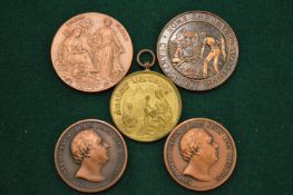 Various gardening medals.