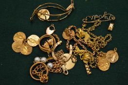 Gold and other jewellery.