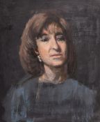 GEORGE WEISSBORT (1928 - 2013)TWO PORTRAITS, head and shoulders of young ladies, board. 21.5ins x