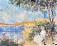 Walter Beauvais (1942-1998), 'Under the Treet', oil on canvas laid down, signed, 8