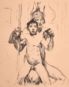 Lovis Corinth (1858-1925), two nude figures, etching, signed in pencil, plate size 9.75