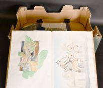 JOHN &HELEN COLLINS.SEVEN TRAVELLING SKETCH BOOKS.