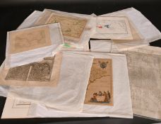 A FOLDER OF 15 VARIOUS MAPS