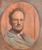 GEORGE WEISSBORT (1928 - 2013)OVAL PORTRAIT head and shoulders of a man, board 19.5ins x 17ins. (