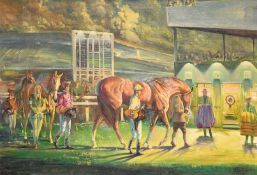Leslie Simmonds Luff, the unsaddling enclosure, signed, 24
