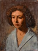 GEORGE WEISSBORT (1928 - 2013)PORTRAIT head and shoulders of a young lady, boardSigned. 22ins x