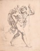 Guido Reni (1575-1642), St. Christopher, etching, plate size 10.5
