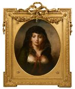 Circle of Jean-Baptiste Greuze, 'Hebe, Godess of Youth', oil on canvas, 27.5