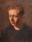 GEORGE WEISSBORT (1928 - 2013)TWO PORTRAITS, young man head and shoulders, board 22ins x 17cm (