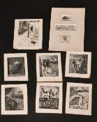 Peter Firmin (1928-2018), A group of ten wood cuts, mostly around 3.5