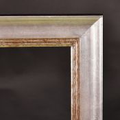 A 20th Century frame with a painted and silvered effect, rebate size 51