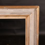A 20th Century moulded frame, with a painted linen slip and gilded borders, rebate size 48