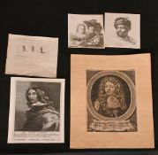 A collection of Old Master and later prints by various hands, mostly figure studies, unframed, (9).