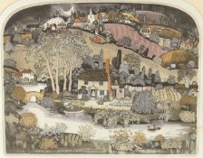 Graham Clarke (b. 1941), Lady of Shallot, Circa 1992, etching in colours, signed, inscribed and