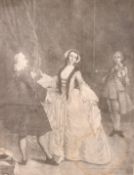 A collection of six large engraving in thin Japanese paper, re-strikes, each around 24