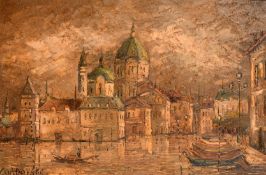 CORPAVKO.VENETIAN SCENE, signed and dated '68', 24ins x 35ins (61cm x 89cm)