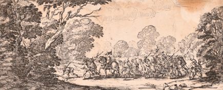 Jacques Callot (1592-1635), a group of four engravings, each around 3