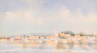 Bob McKay, 'Bosham Harbour', watercolour, signed, 9.25