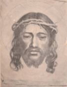 Claude Mellan (1598-1688), Formatur unicus una, non alter, head of Christ, engraving, plate size