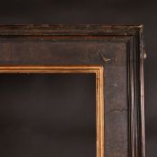 A 20th Century burr wood frame, rebate size 32