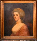 18th Century English School, a bust length portrait of a lady, oil on canvas, 28” x 23”