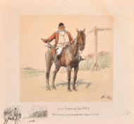 Snaffles, 'John Jorrocks', hand coloured print, signed in pencil and with a blind stamp, 14