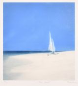 Reuben Colley (b. 1976), 'The Boat' and 'Parasols', a pair of colour prints, each signed and