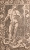 Giorgio Ghisi (1516-1576), Hercules victorious over the Hydra, engraving, 14
