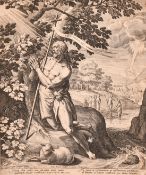 Johannes Sadeler (1550-1600), John the Baptist, engraving, 9.5