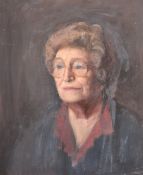 GEORGE WEISSBORT (1928 - 2013)PORTRAIT head and shoulders of a lady, panel. 22ins x 18ins (56cm x