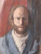 GEORGE WEISSBORT (1928 - 2013)THREE PORTRAITS OF THE ARTIST, board.14ins x 10.5ins (35cm x 26cm)