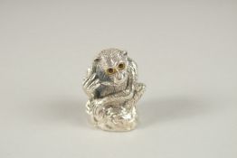 A SILVER PIN CUSHION 