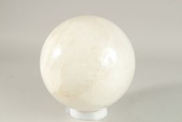 A LARGE ROCK CRYSTAL BALL. 20cms diameter.