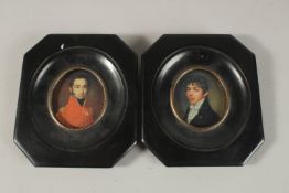 A PAIR OF REPRODUCTION PORTRAIT MINIATURES.