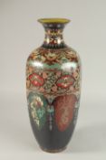 A LARGE CLOISONNE ENAMEL VASE. 46cms high.