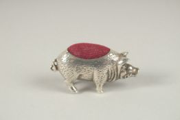 A SILVER PIN CUSHION 