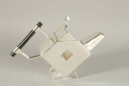 A CHRISTOPHER DRESSER DESIGN DIAMOND TEAPOT.