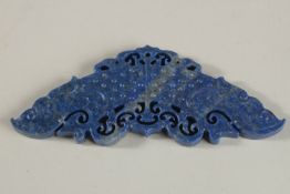 A LAPIS CARVING. 10cms long.