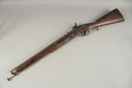 AN OXFORDSHIRE YEOMANRY CARBINE 1840 PERCUSSION CAP, Tower Bridge 1844 Enfield. 90cms long.