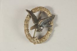 A WWII GERMAN FLIGHT OBSERVER'S BADGE.