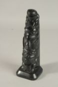 A BRITISH COLUMBIA HAIDA TOTEM POLE. 20cms high.