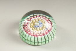 A GLASS MILLEFIORI PAPERWEIGHT. 7cms diameter.
