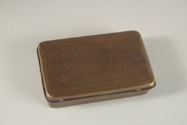 A REPLICA COCAINE BOX AND COVER. 13cms wide.