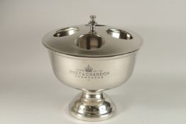 A MOET PLATED CIRCULAR FOUR BOTTLE COOLER.