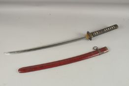A 17TH CENTURY CIVILIAN JAPANESE KATANA with shagreen bound handle, polished blade, good hamon edge,