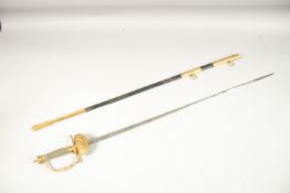 A VICTORIAN GENTLEMAN'S DRESS SWORD by MEYER & MORTIMER, Conduit Street, London, with wire handle,