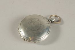 A 19TH CENTURY SWISS SILVER POCKET WATCH MADE FOR THE OTTOMAN TURKISH MARKET, bearing the tughra
