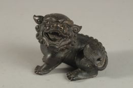 A CHINESE BRONZE DOG OF FO, 8cm high.