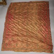 AN 18TH CENTURY OTTOMAN TURKISH EMBROIDERED SILK TEXTILE.