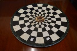 A circular specimen marble table top, 66cm diameter.